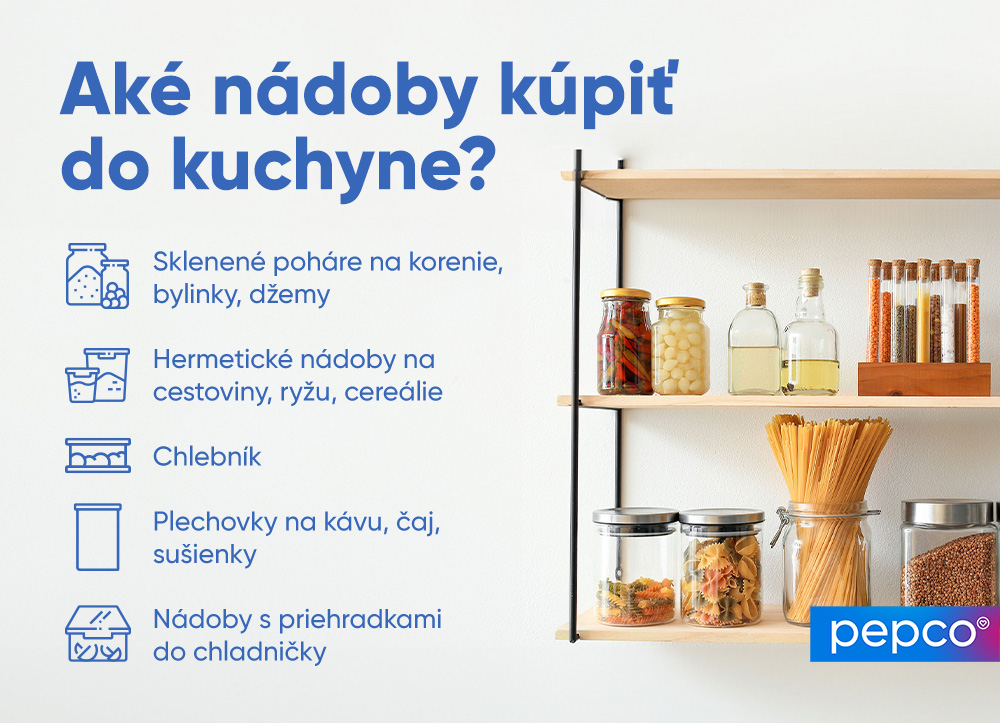 Infografika Pepco „Ktoré nádoby kúpiť do kuchyne?