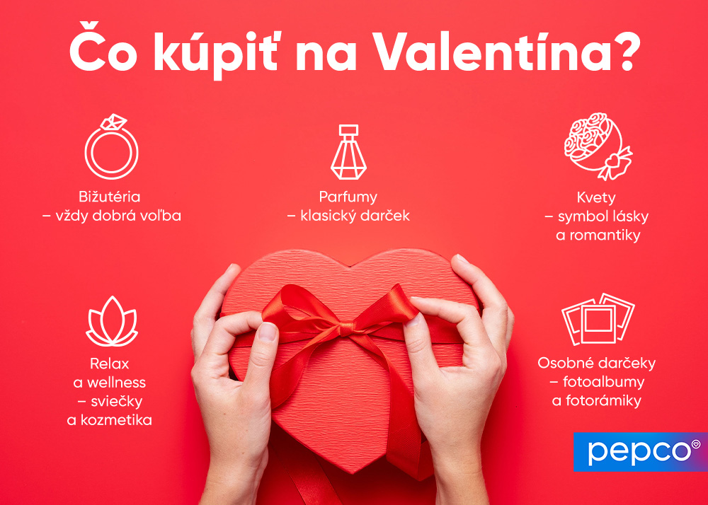 Infografika Pepco „Čo kúpiť na Valentína?“