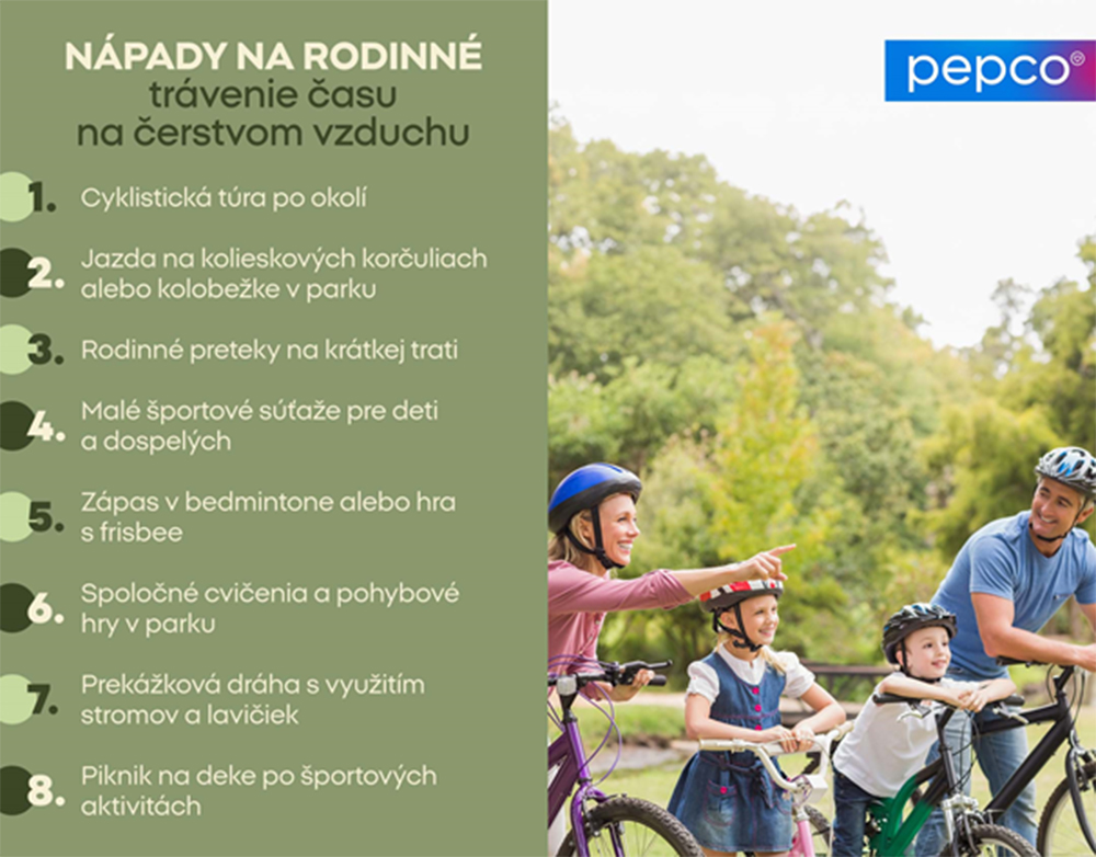 NÁPADY NA RODINNÉ trávenie času na čerstvom vzduchu 